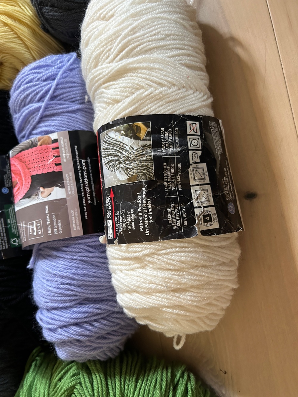 16 Assorted Yarn Destash Bundle Skeins and Balls with Partial Panel - Picture 10 of 10